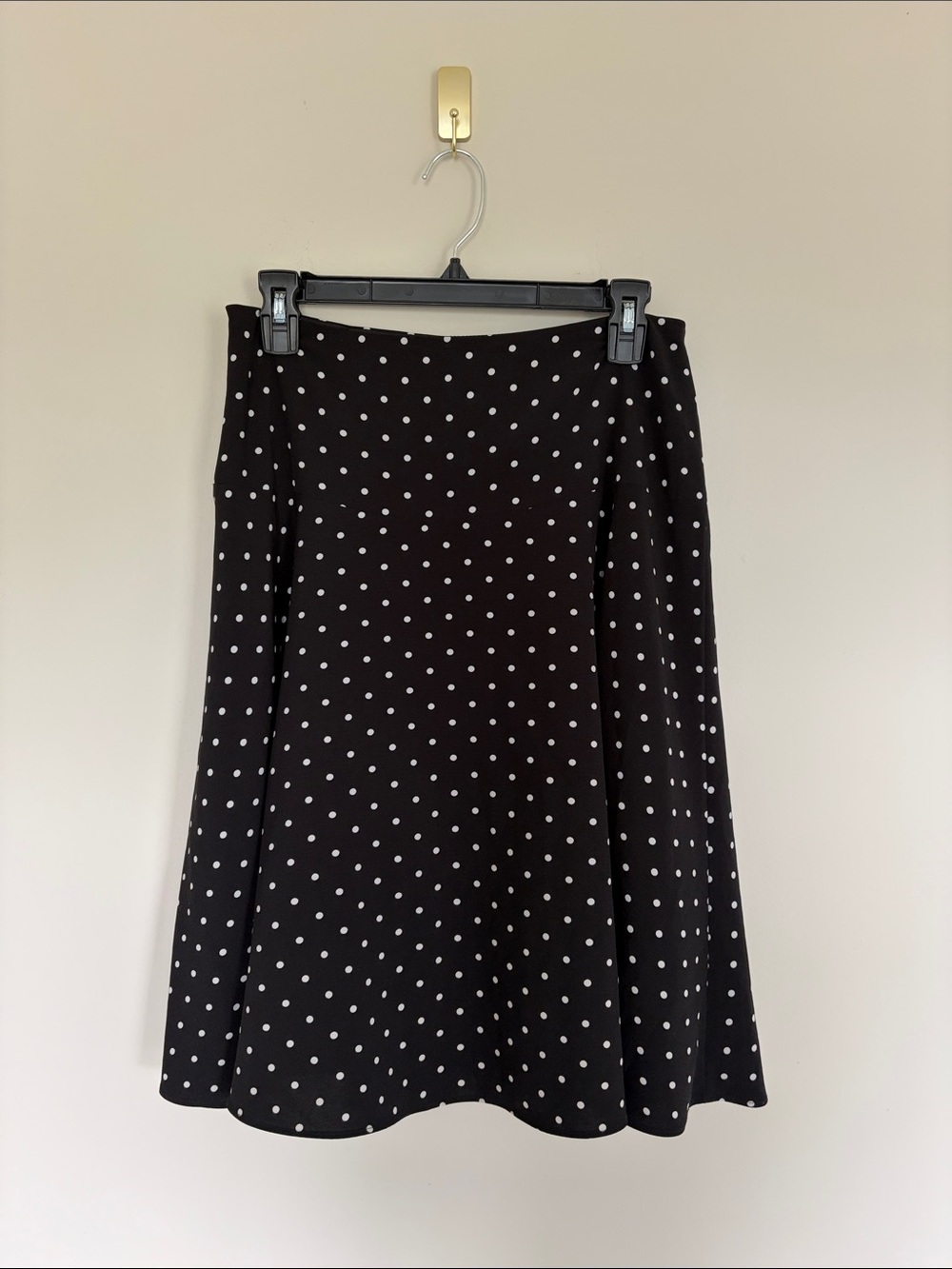 Black Polka Dot A-Line Skirt
